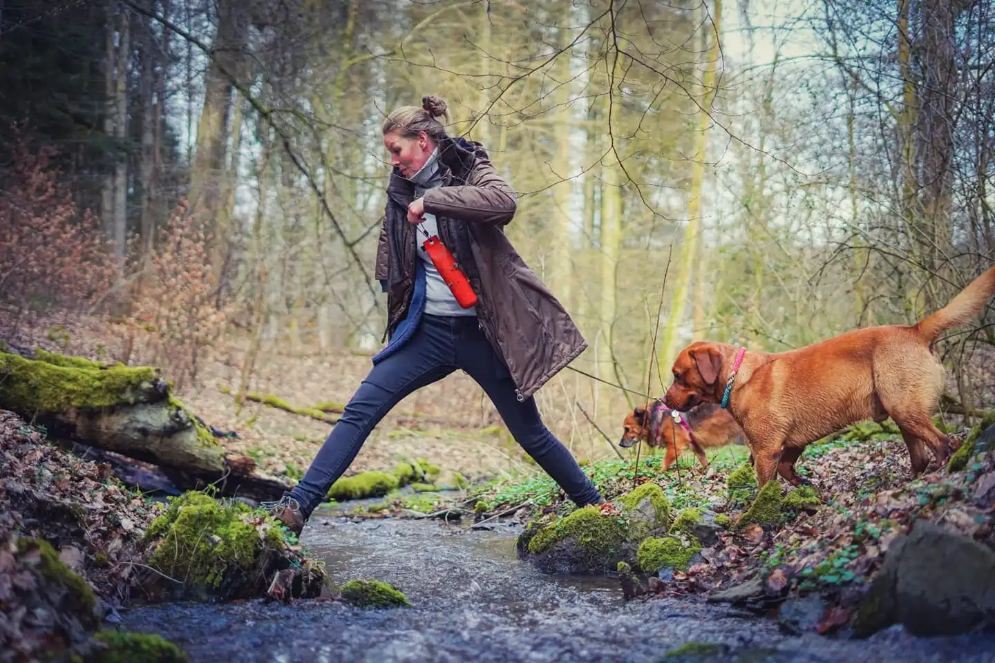 Janina Scholand unterwegs mit ihren Hunden